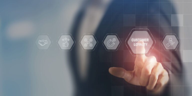 Build customer loyalty and retention concept. Developing strategies to create relationships with customers and build trust. By understanding customer needs and providing values konk